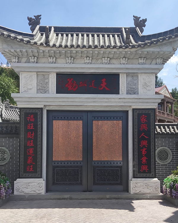 榆林神木市店塔鎮(zhèn)自建房庭院銅門 